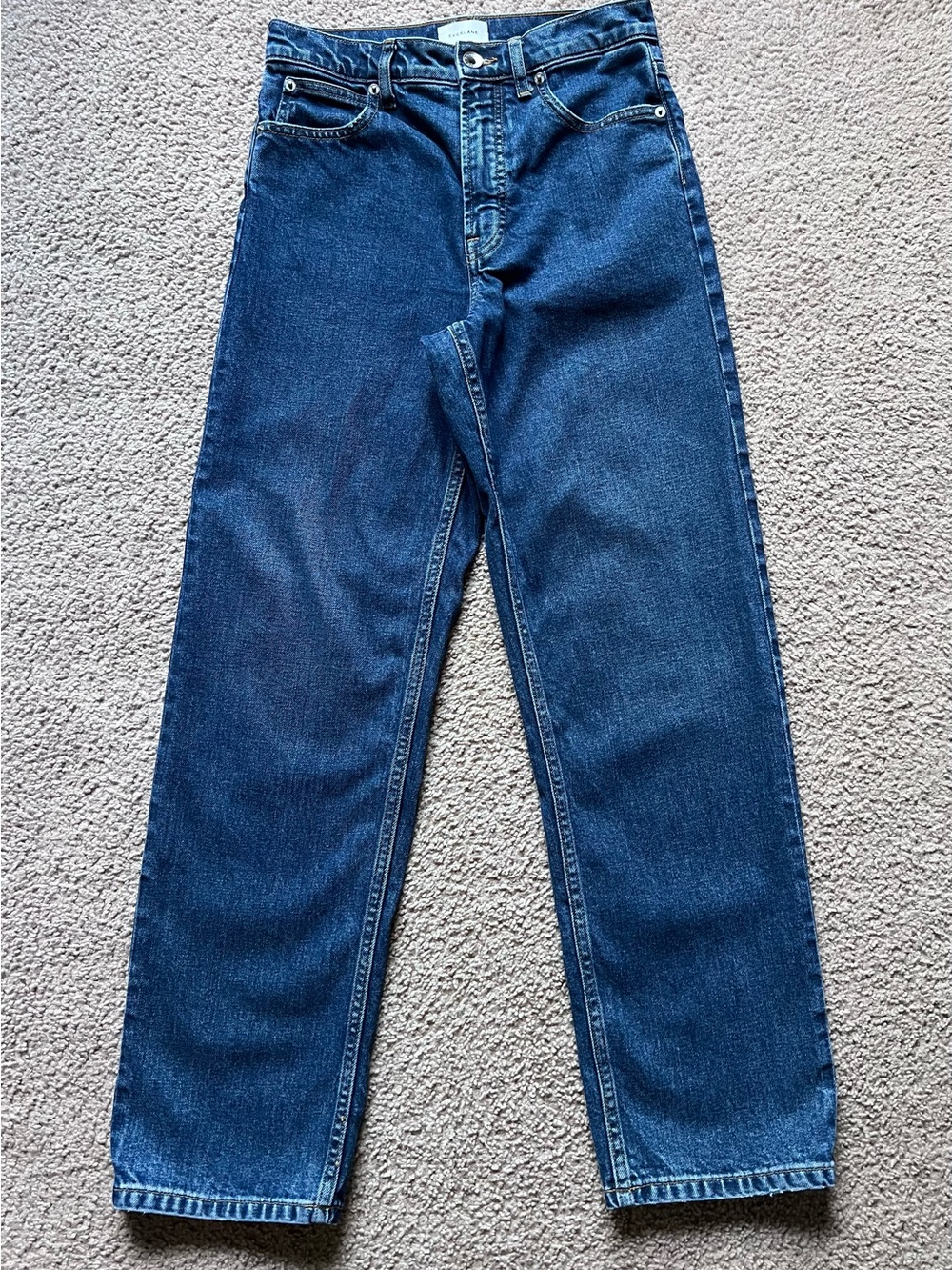 Everlane The Way-High Jean Deep Indigo Dark Wash High Rise Straight Leg 27L